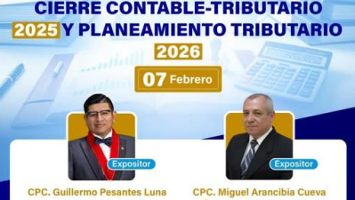 CIERRE CONTABLE–TRIBUTARIO 2025 Y PLANEAMIENTO TRIBUTARIO 2026