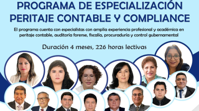 PROGRAMA DE ESPECIALIZACIÓN PERITAJE CONTABLE Y COMPLIANCE